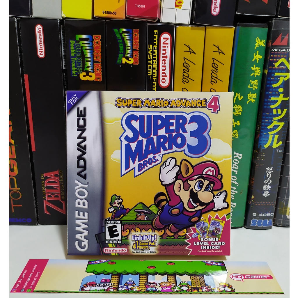 Super Mario Advance 4 - Super Mario Bros. 3 - Box do Jogo (Game Boy Advance)