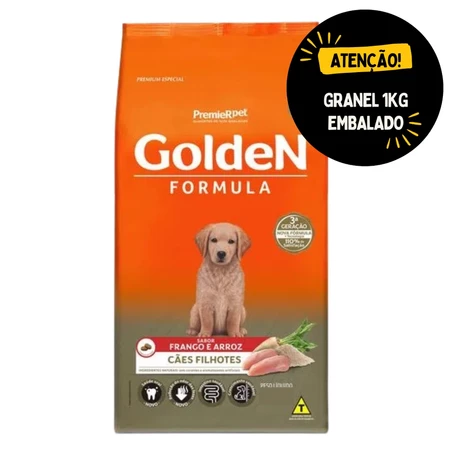 Imagem do produto Ração Golden Formula para Cães Filhotes Porte Médio Frango e Arroz -  1 kg Embalado Granel no catálogo Master Pet