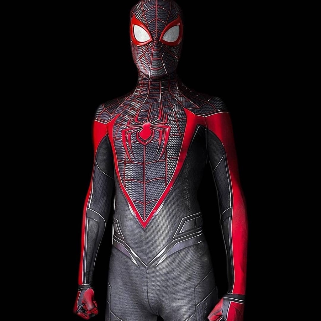PS5 Final MILES Insôniac Spiderman Cosplay Traje Lycra Elastano Spidey Meninos Zentai De Halloween Adulto