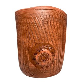 Vaso Cachepot Estilo Tronco de Cerâmica para Plantas 18x18cm