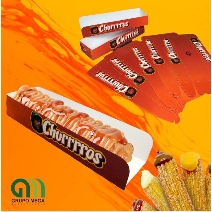 Embalagem para churros - Pacote com 500 unidades