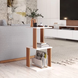 Mesa Lateral E Canto De Sofá Mesinha Apoio Aparador Sala MVD Móveis