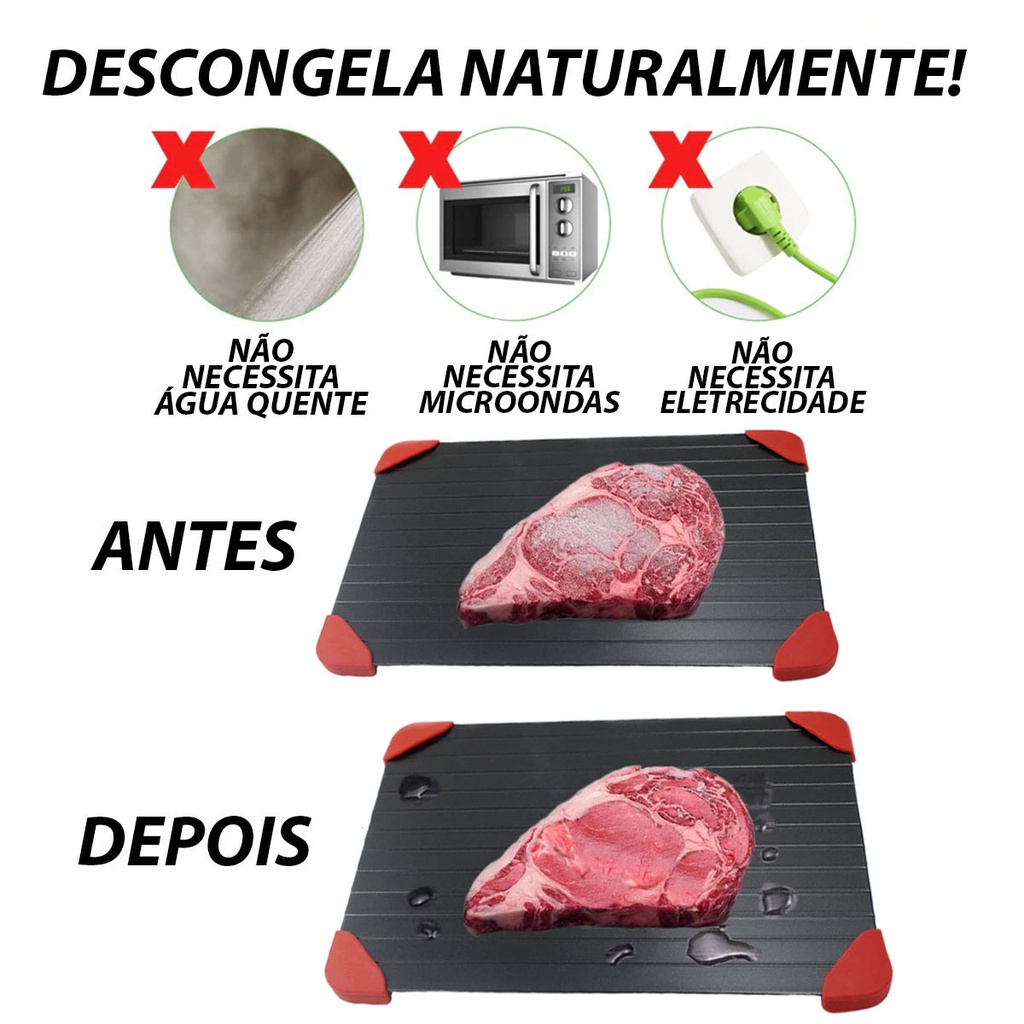 tabua para descongelar alimentos e carne que funciona