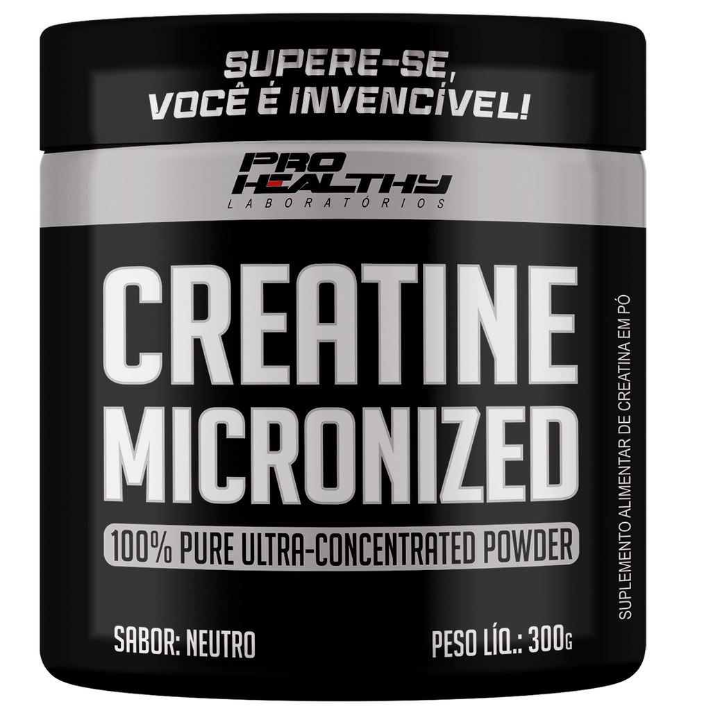 Creatina Micronizada 100% - pote 300g - Pro Healthy Laboratórios