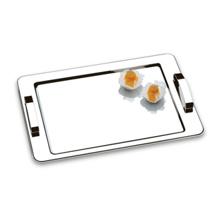 Bandeja com Alça Brinox Átina 40 x 28 cm Aço Inox