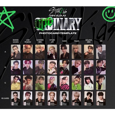 straykids oddinary トレカ スンミン shopee 特典 KIT Stray Kids ODDINARY Fanmade Photocards (Ler a descrição