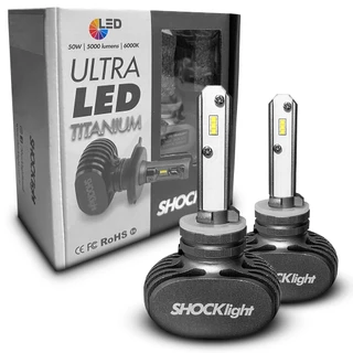 Ultra Led Shocklight Titanium 10000 Lúmens 6000k Encaixe H27