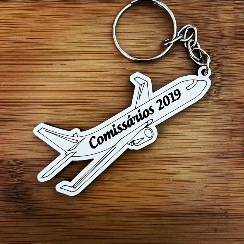 Chaveiro MDF Personalizado Avião Lembrancinhas Comissários em MDF ...