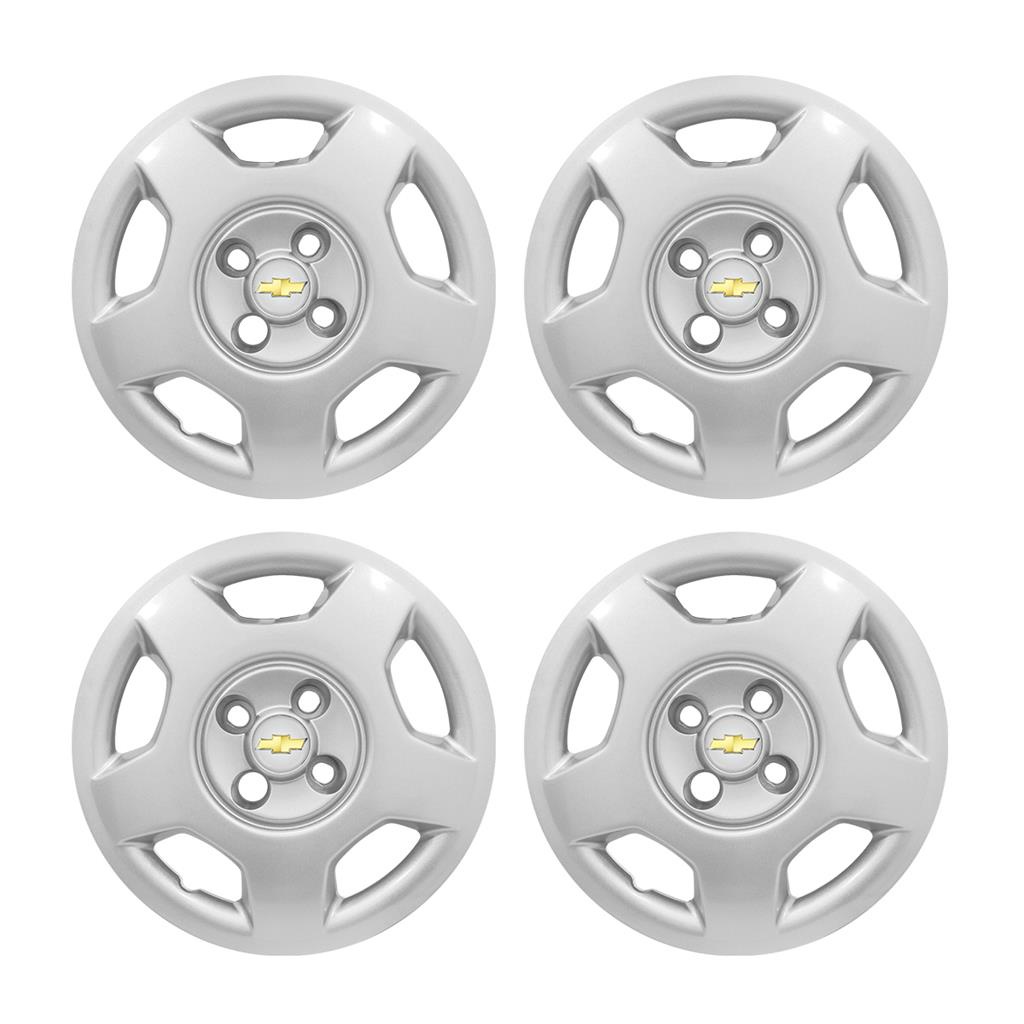 Jogo Calota Aro 14 Gm Corsa Hatch Sedan 2007 2008 2009 Prata