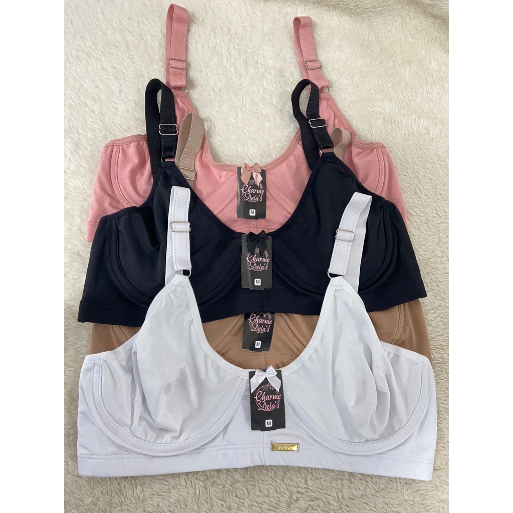 Kit 2 Sutiã De Sustentação Com Aro Sem Bojo Poliamida Com Regulagem J ...
