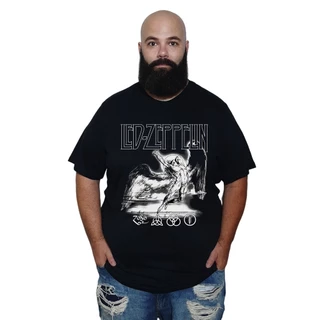 Camiseta Masculina Plus Size Led Zeppelin - P ao G10