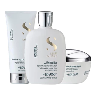 Kit Alfaparf Semi Di Lino Diamond - Shampoo e Condicionador e Máscara em Oferta na Shopee