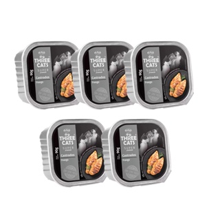Kit 5 Ração Úmida Three Cats Special Castrados 90g