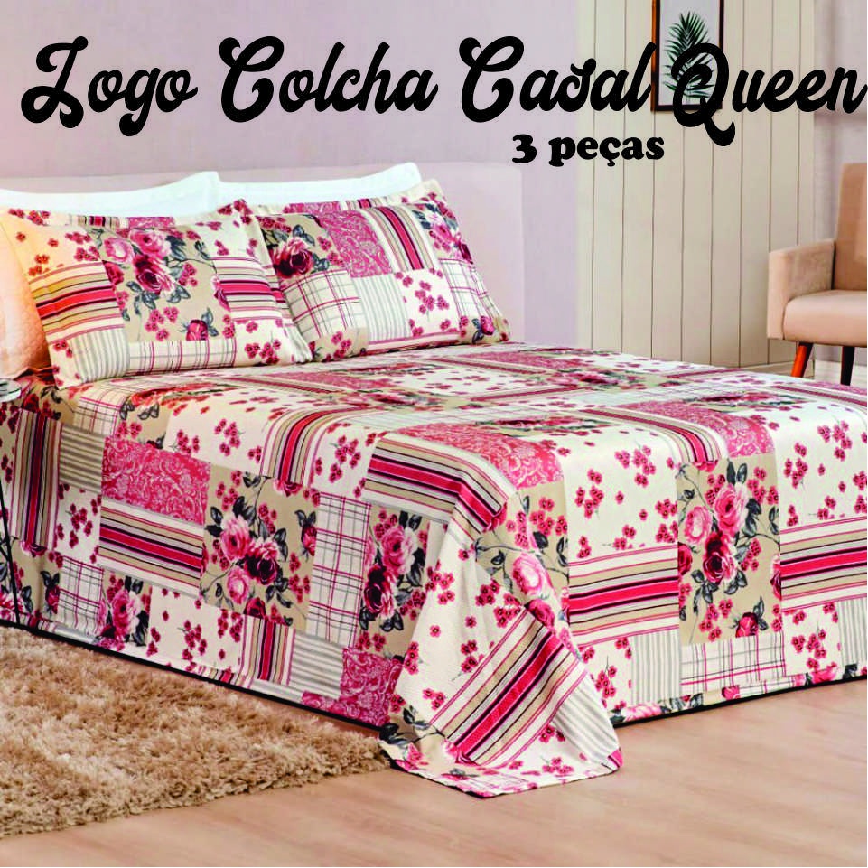 Kit Colcha Queen + Capas Travesseiro | Shopee Brasil