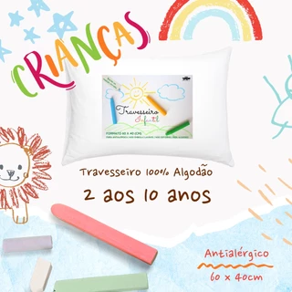 Travesseiro Select Kids Antialérgico Lavável Infantil Criança Até 10 Anos - Não Embola.