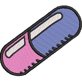 Patch bordado akira termocolante pilula