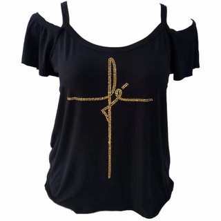 Blusa Cigana M ao G5 com Aplicação em Pedras Fé