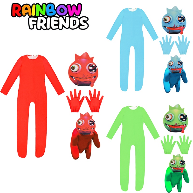 Roblox Rainbow Friends Cosplay Costume Kids Jumpsuit Mask Suit Fancy ...