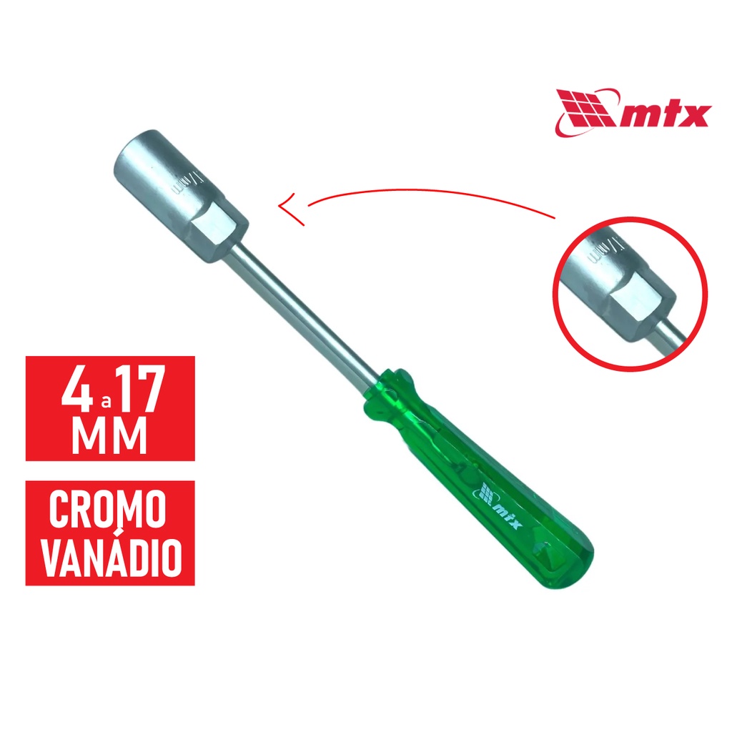 CHAVE CANHAO MTX 4 a 17mm - Avulsa Todas Medidas