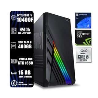 PC Gamer Intel Core i5 10400F / GeForce GTX 1650 4GB / Memória 8GB DDR4 /  SSD 240GB