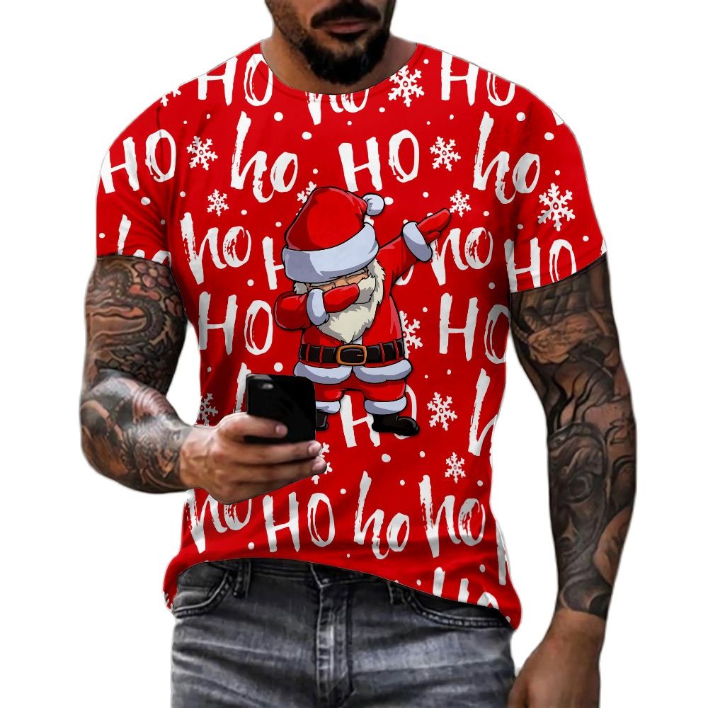 cartão de natal ho ho ho com papai noel, em roupas tradicionais e