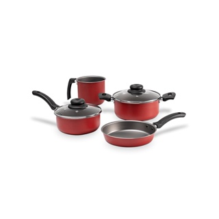 Jogo de Panelas Brinox Ruby 4 Peças Vermelho