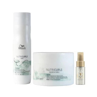 Kit Wella Professionals Nutricurls - Shampoo e Máscara e Óleo Light em Oferta na Shopee