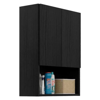 Armário Lavanderia com 2 Portas Multimóveis Ibiza FG5004 Preto