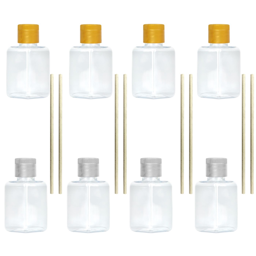 30 Kit Frasco Pet 40ml Quadrado Aromatizador Difusor Lembrancinhas De Festas