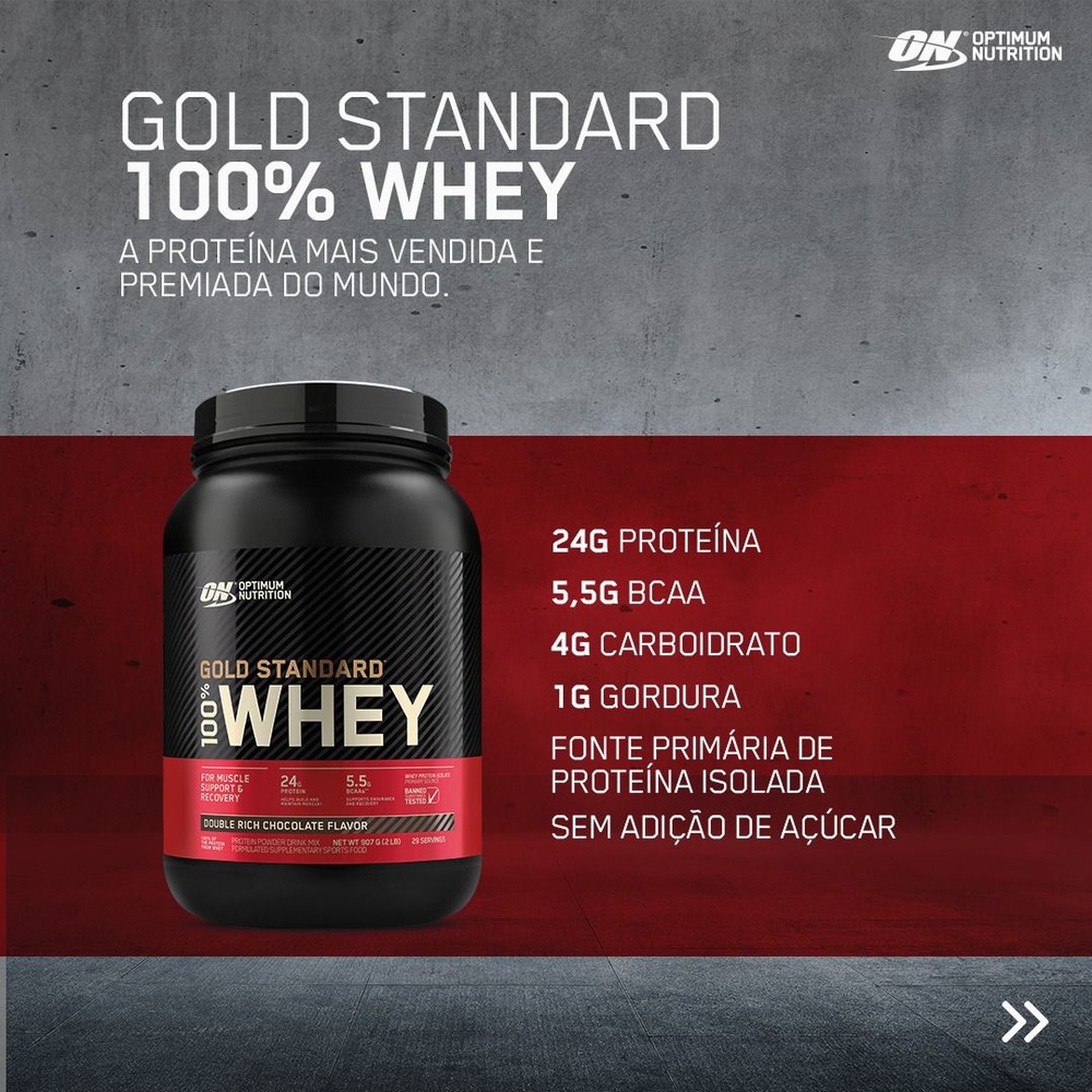 Whey Gold 100% Whey Protein 5lbs (2270g) – Optimum Nutrition – 74 doses