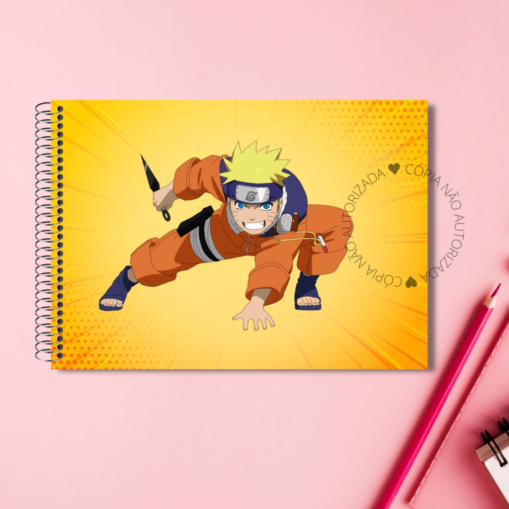 CAPA P/CADERNO 96/FOLHAS ALIBOMBOM NARUTO C/40