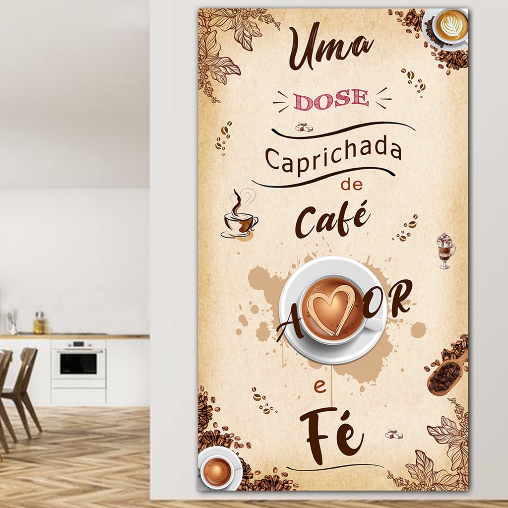 Adesivo de Parede Decoração Frase Cantinho do Café Cafeteria Doceria ...