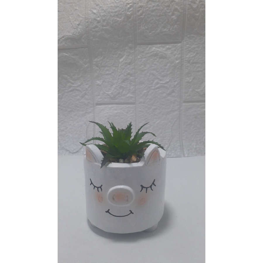 Vasinho de Bichinhos Cachepot Decorativo COM Suculenta - HD01619