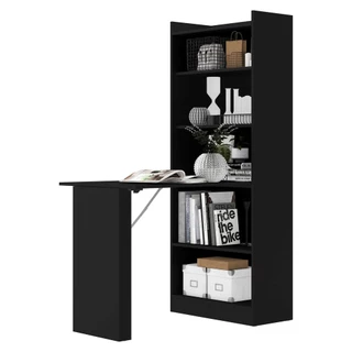 Escrivaninha/Mesa Retrátil com Armário Multimóveis FG2993 Preta