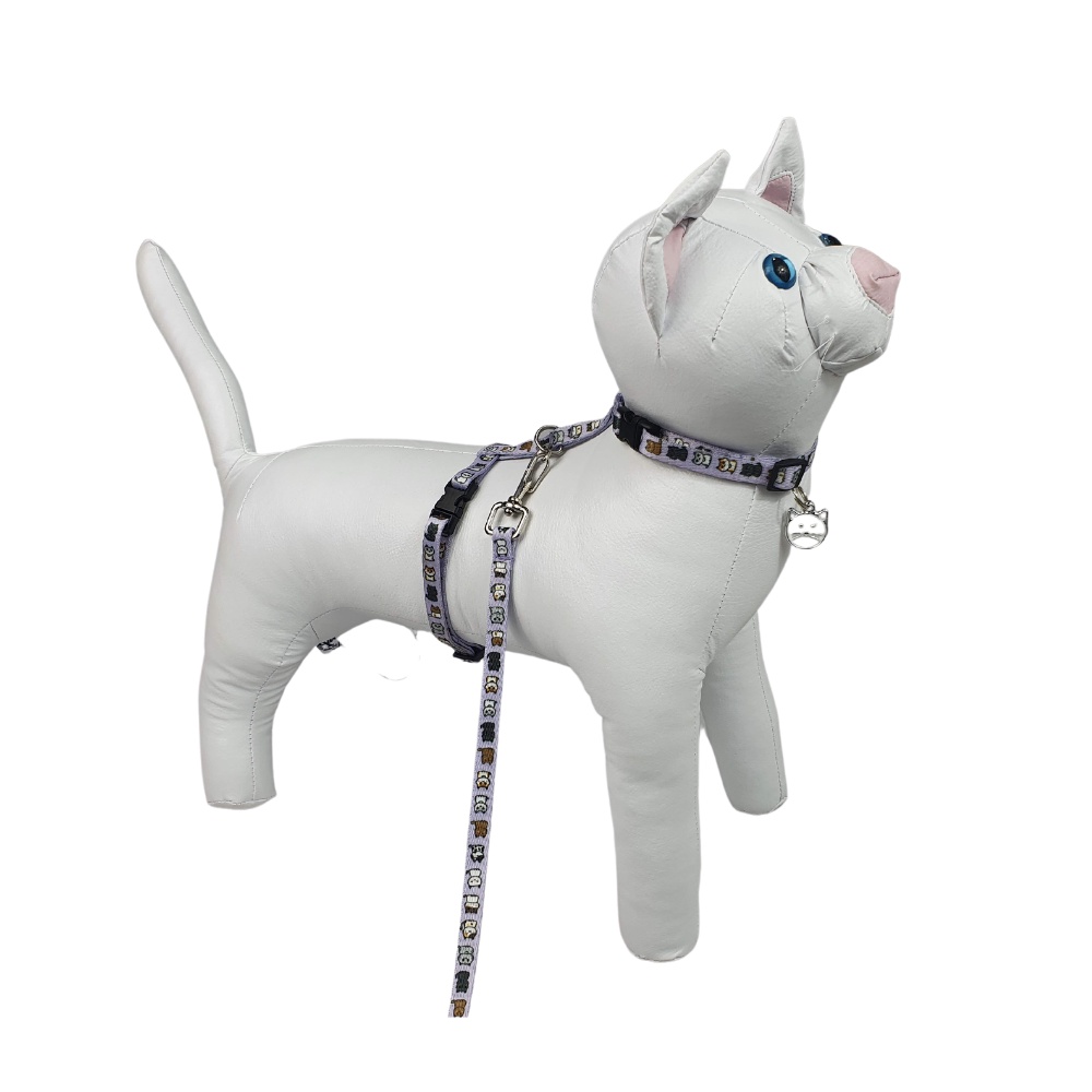 Peitoral Modelo H Luxo Para Passeio Gatos Filhotes