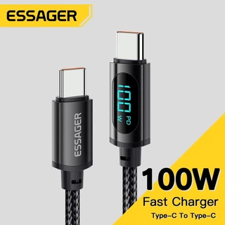 Essa Essager 5A 100W Tipo C Para Cabo Display Digital QC PD Carregador Rápido USB-Samsung Xiaomi