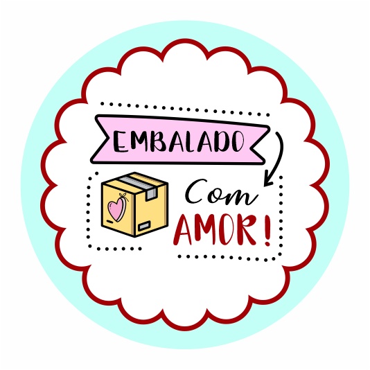 Etiqueta Adesivo Vinil Personalizado Presente Mimo Lacre 3cm Embalado Com Amor Shopee Brasil 8054