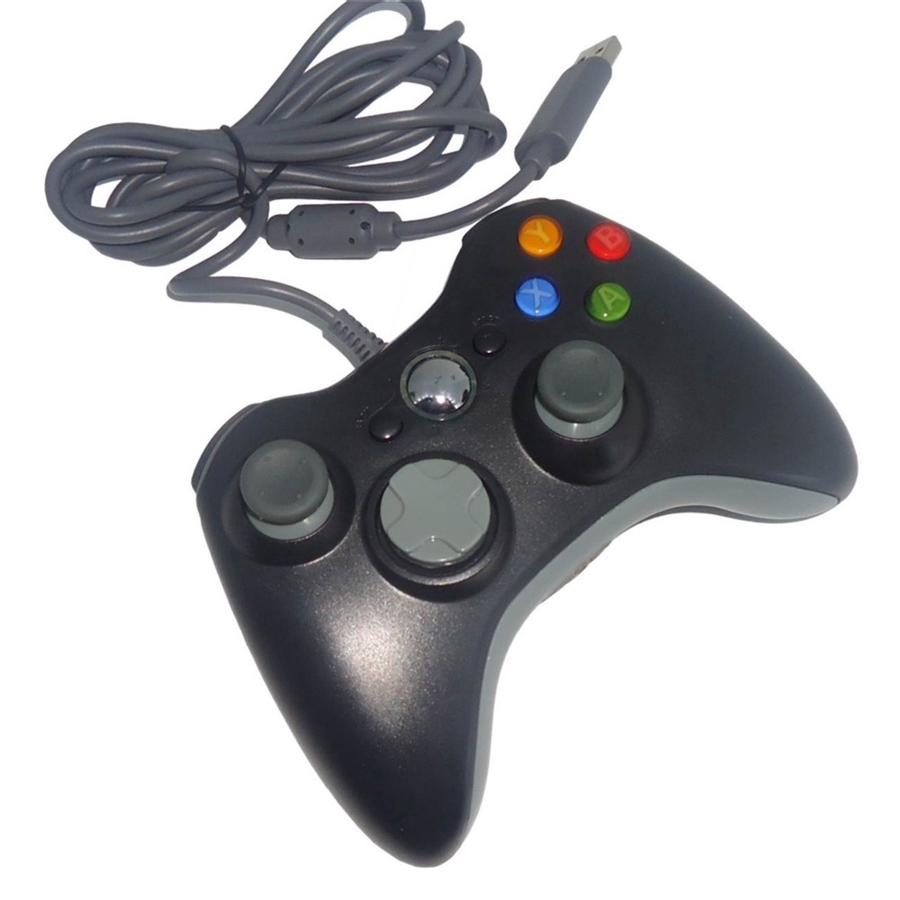 Controle Com Fio Joystick Xbox 360 Ou Pc Cabo 2 5 Metros Shopee Brasil