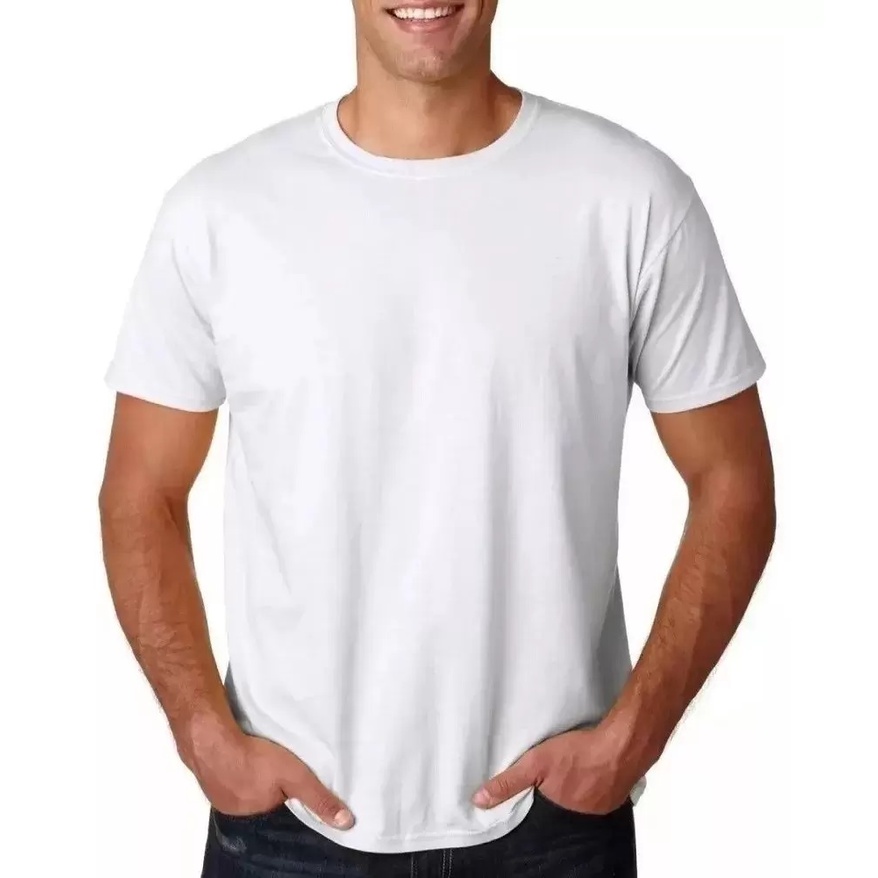 camisa branca lisa sublimática adulto 100% poliéster