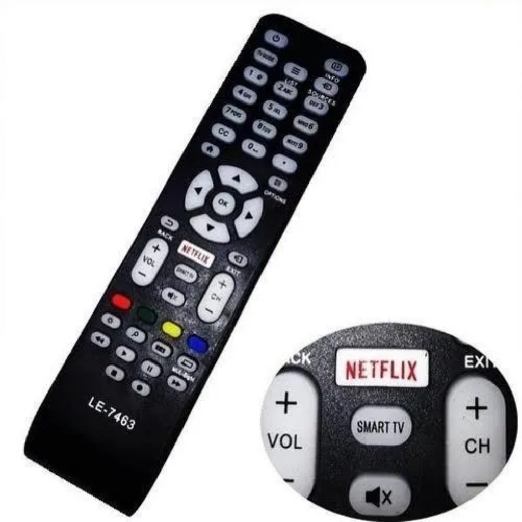 Controle Remoto Para TV Aoc Led Smart Atalho Netflix Le-7463 | Shopee ...