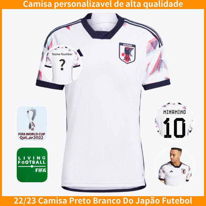 2022 Copa Do Mundo Camisa De Time Futebol Tailandesa Japão White Away Manga Curta Secagem Rápida E Respirável