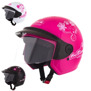 Capacete Moto Aberto Liberty Three 3 For Girls Pro Tork Feminino Com Viseira Cristal