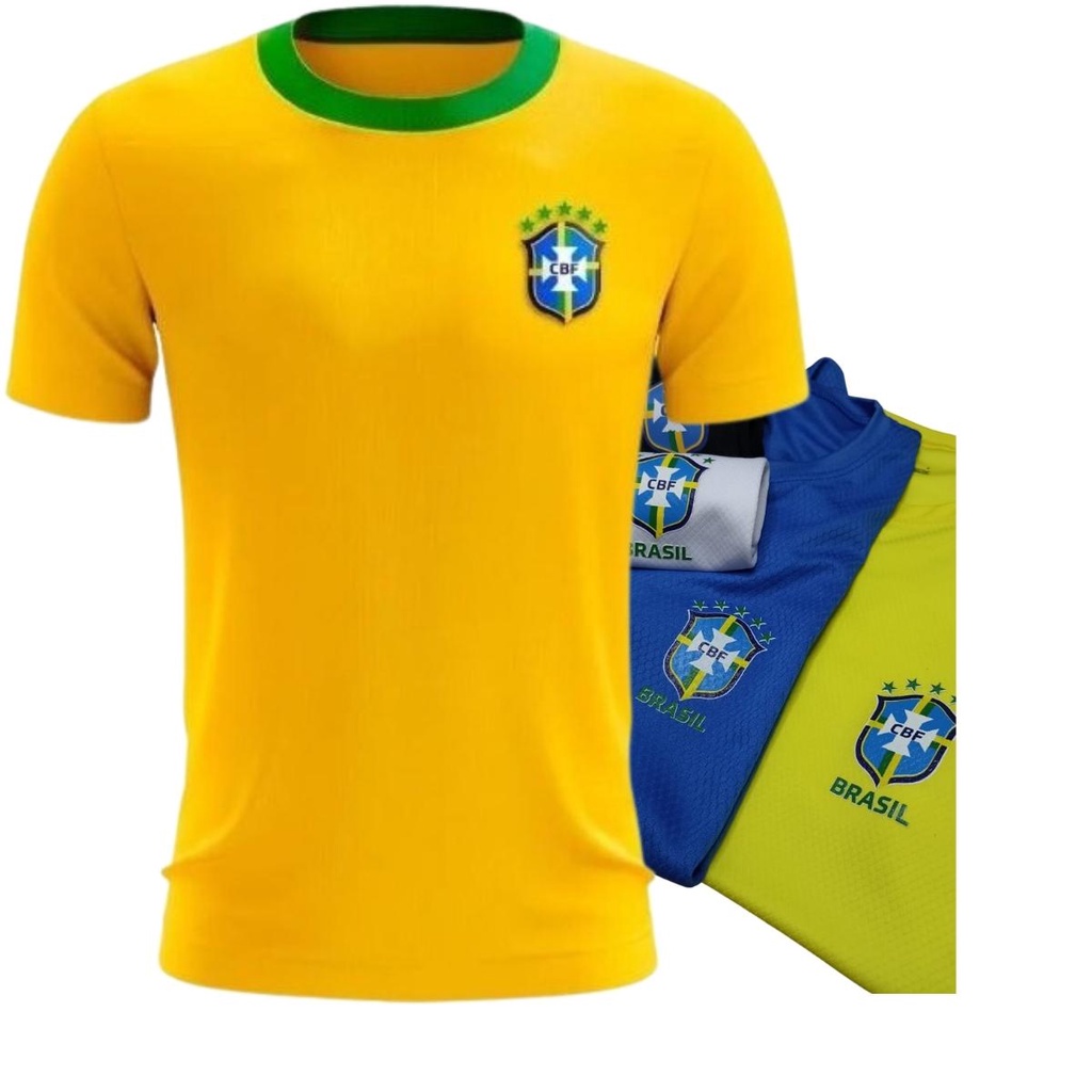 Camiseta Brasil Torcedor Camisa Brasil 2022 Dryfit Unissex Fem Masc Dri Fit  Premium Pronta Entrega - Red Place - Camiseta Feminina - Magazine Luiza