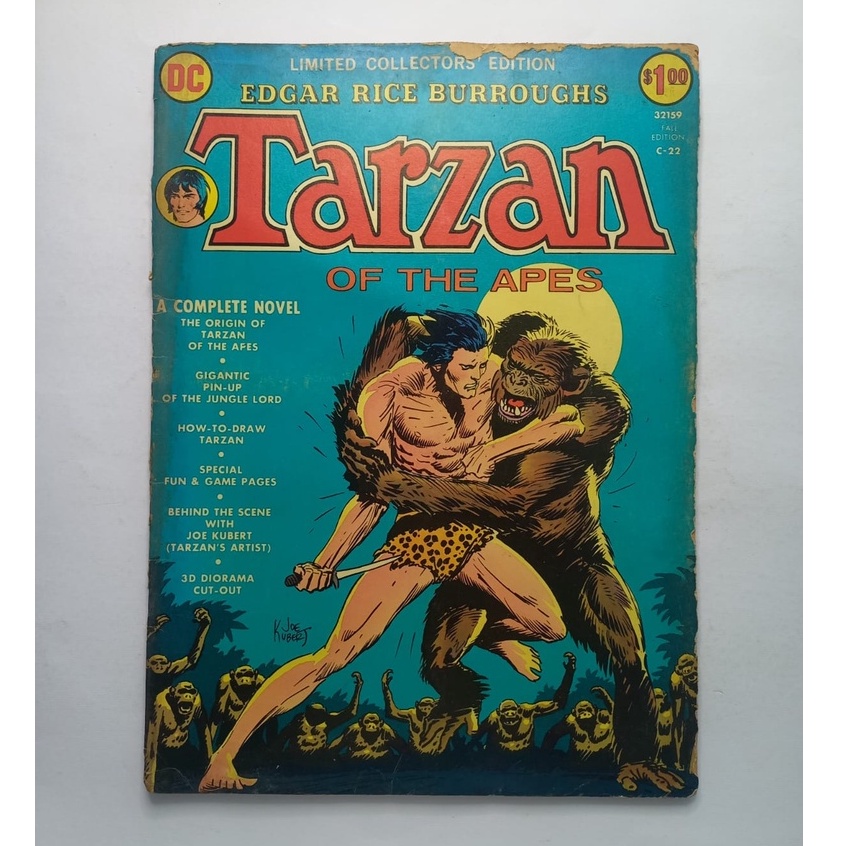 Importado DC Limited Collectors Edition Volume 1 nº C-22 Tarzan Of The Apes Editora National Periodical Publications 1973