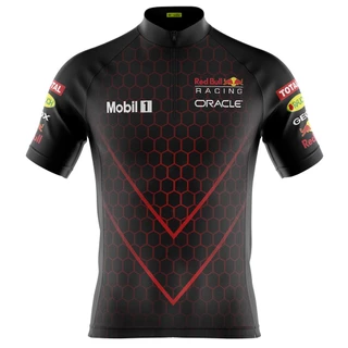 Camisa Ciclismo Manga Curta Masculina Red Bull Colmeia Com Bolsos UV 50