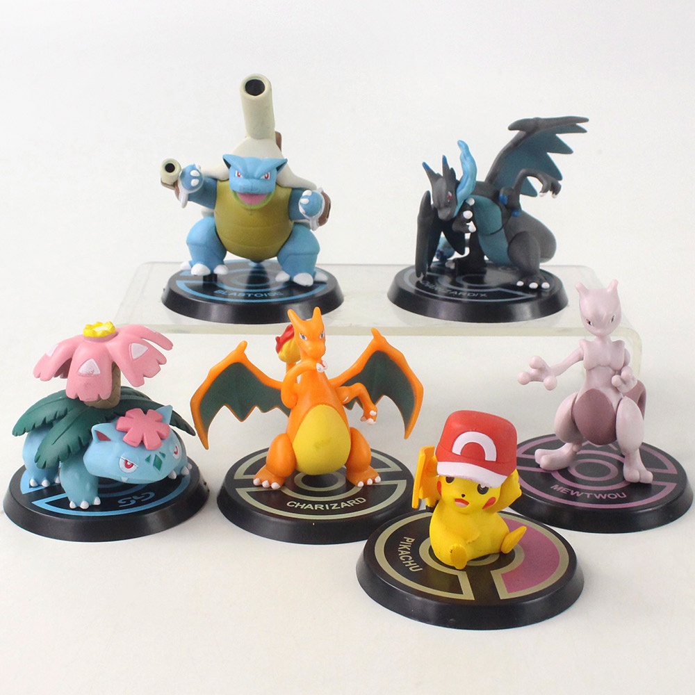 Bandai genuíno pokemon charizard pikachu dragonite mew mewtwo articulações  figura de ação móvel modelo brinquedos colecionáveis presente - AliExpress