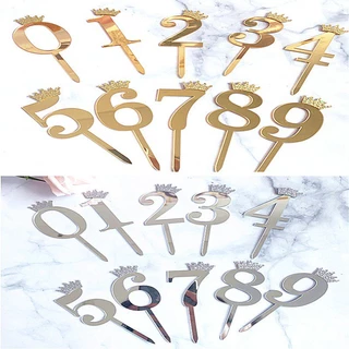 [Spot] Acrílico Decoração De Bolo digital Coroa De Aniversário De Casamento Festa Copo De Papel