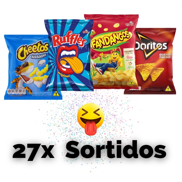 Kit 27xpacotes de Salgadinho Batata Elma Chips Ruffles Doritos ...