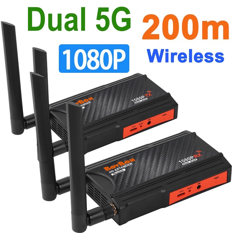 Transmissor E Receptor HDMI Sem Fio De 200m Dongle Extender Streaming ...