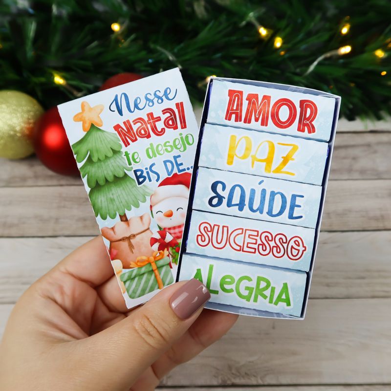 30 Caixa Bis Personalizado Para Natal em Promoção na Americanas